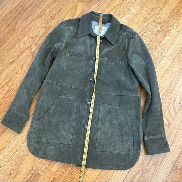 Anthropologie Green Leather Jacket - Picture 4 of 9